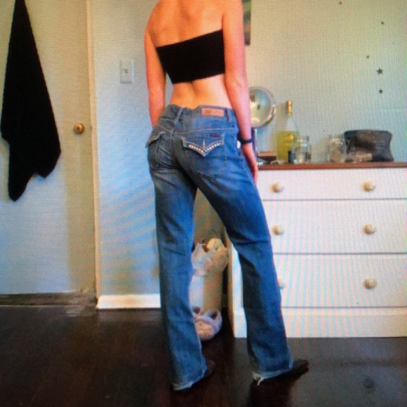 Seven7 Women's Blue and Navy Jeans - Picture 3 of 7